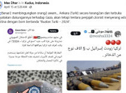 [HOAKS atau FAKTA] : Turkiye Pasok Ribuan Bom dan Roket Untuk Israel Serang Gaza Palestina