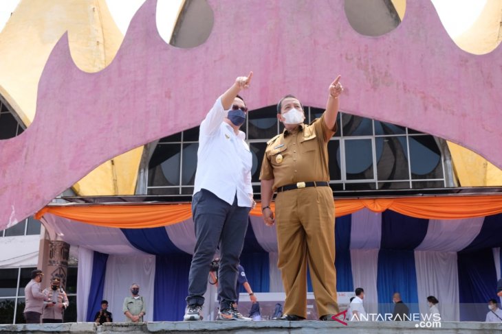 Kunjungan kerja Wakil Menteri II BUMN Kartiko Wirjoatmodjo ke Terminal Anjungan Agung, Bakauheni, Selasa (16/3). ANTARA/Istimewa.