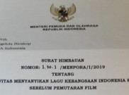 Menuai Kritik Warganet, Menpora Cabut Imbauan Nyanyi Lagu Indonesia Raya di Bioskop