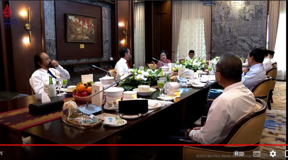 Jelang Reshuffle Kabinet, Jokowi Makan Siang Bersama Ketum Parpol di Istana