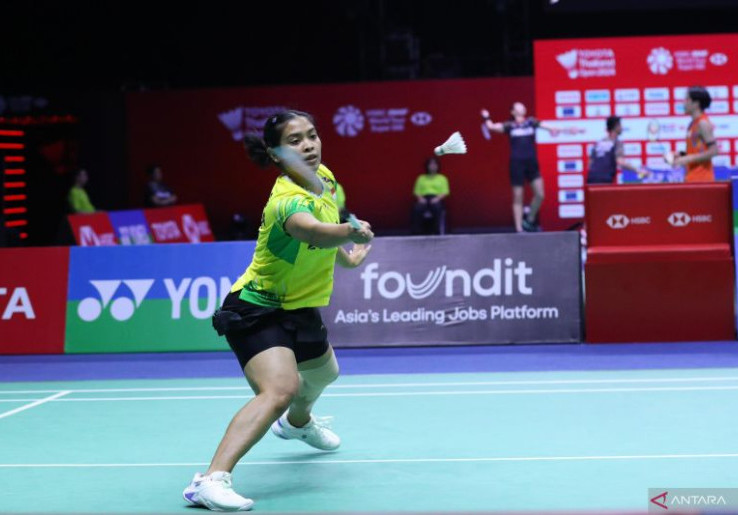 Gregoria Terhenti di Semifinal Singapore Open 2024