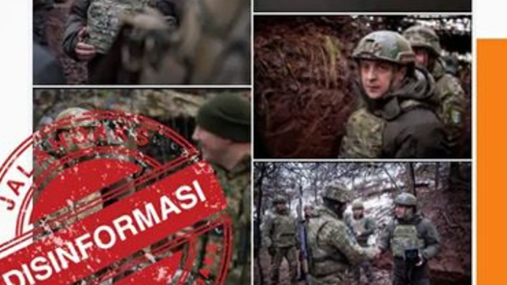 [HOAKS atau FAKTA]: Presiden Ukraina Ikut Perang Lawan Tentara Rusia