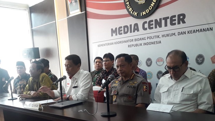 Wiranto dan Kapolri beri keterangan terkait kerusuhan 22 Mei