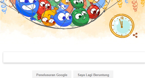Wow, Ada Pasukan Balon di Mesin Pencari Google yang Ingin Menyambut Tahun Baru
