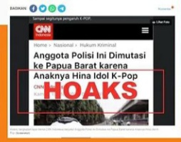 Tangkapan layar hoaks. 