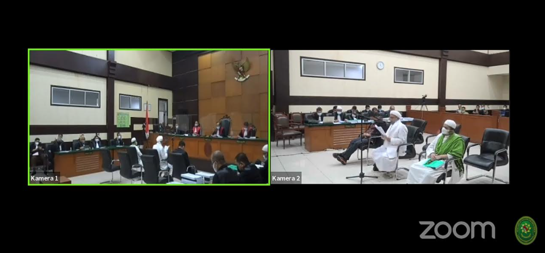 Rizieq saat membacakan nota pembelaan atau pleidoi di Pengadilan Negeri (PN) Jakarta Timur (Jaktim) (MP/Asropih)