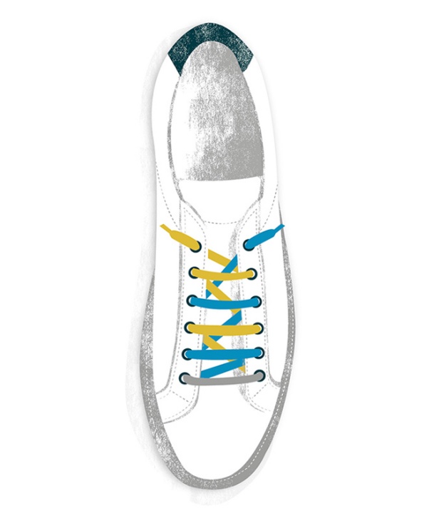 European straight lacing. (Foto fashion beans)
