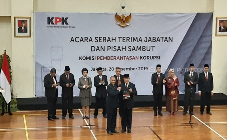 Agus Rahardjo Serah Terima Jabatan dengan Pimpinan Baru KPK