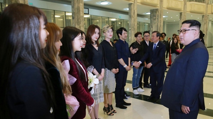 Kim Jong-un dan Red Velvet (Sumber/Ist)