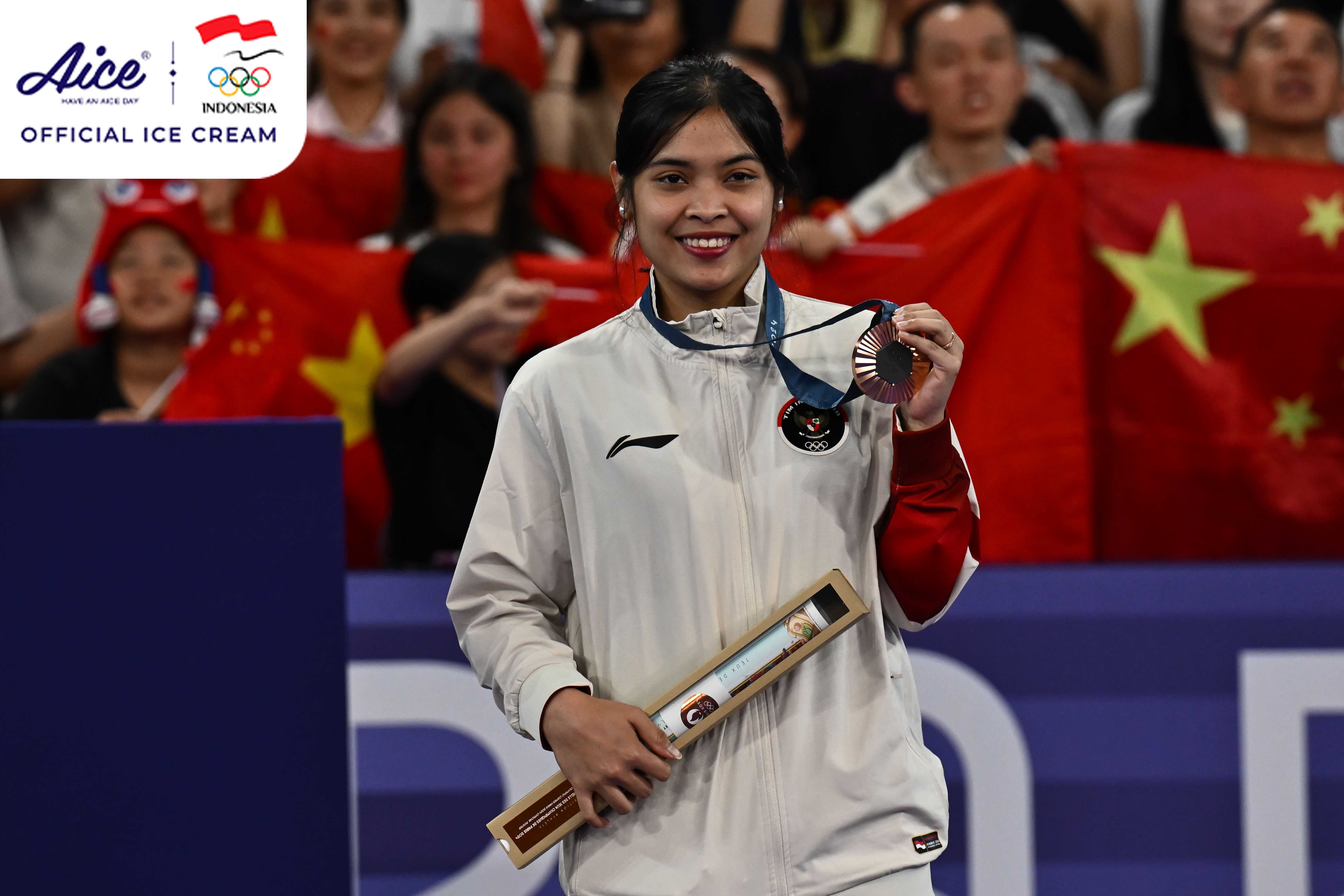 Momen Haru Gregoria Mariska Tunjung Sabet Perunggu Olimpiade Paris 2024