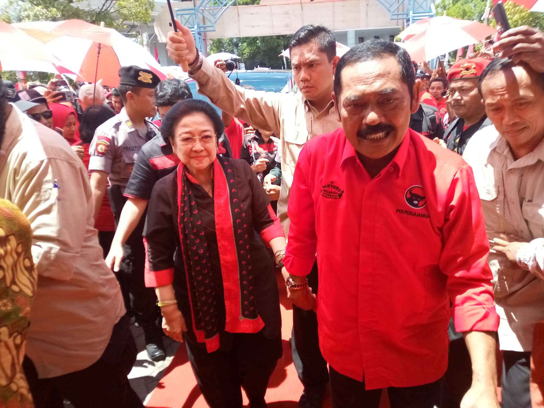 Ketua Umum PDIP Megawati Soekarnoputri saat kampanye di Pilpres di Kabupaten Sukoharjo, Jawa Tengah. (MP/Ismail)