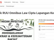 Ratusan Ribu Orang Tandatangani Petisi Tolak UU Cipta Kerja