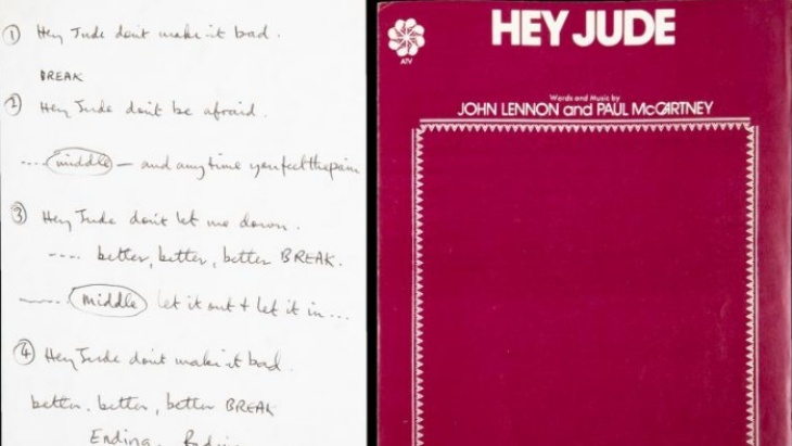 Fantastis! Lirik Lagu 'Hey Jude' Tulisan Tangan Paul McCartney Terjual Rp14 Miliar