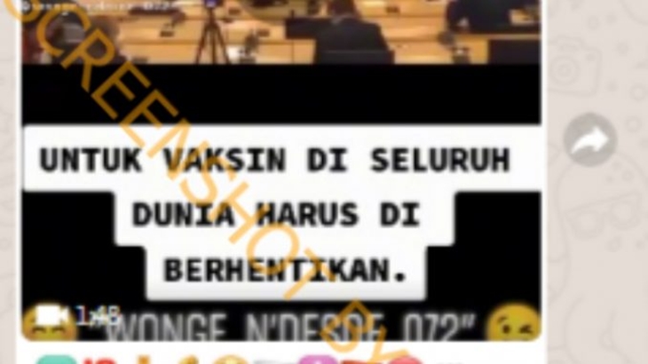 [HOAKS atau FAKTA]: WHO Nyatakan Vaksinasi di Seluruh Dunia Harus Dihentikan