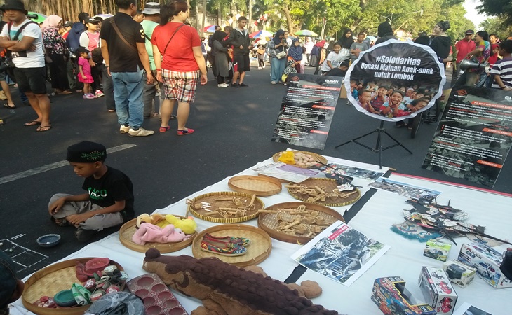 Permainan untuk korban gempa Lombok