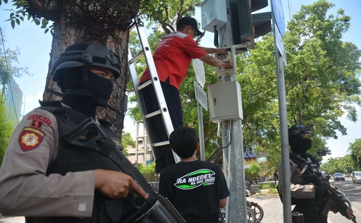 Selain CCTV polisi juga siagakan sniper di area Car Free Night yang akan dihadiri Presiden Jokowi