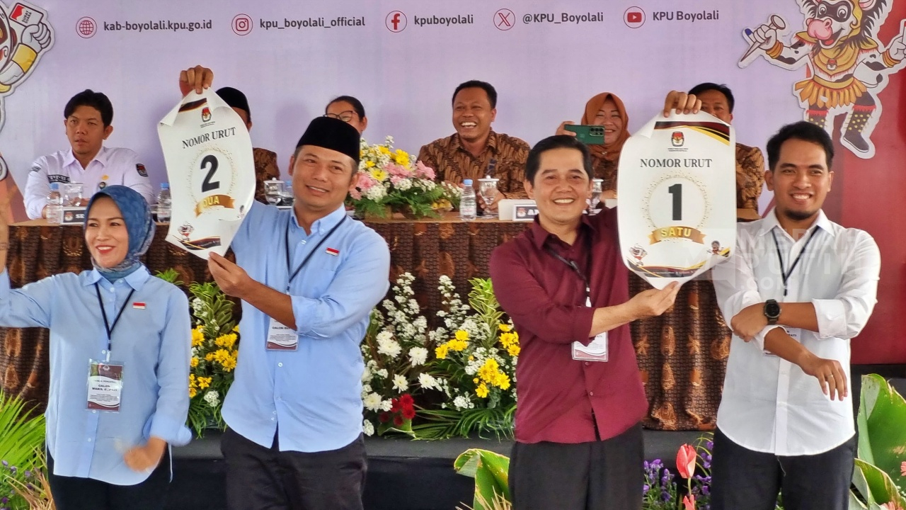 Pilkada Boyolali: Adik Eks Ajudan Jokowi Dapat Nomor Urut 2 dan Paslon PDIP Nomor 1 