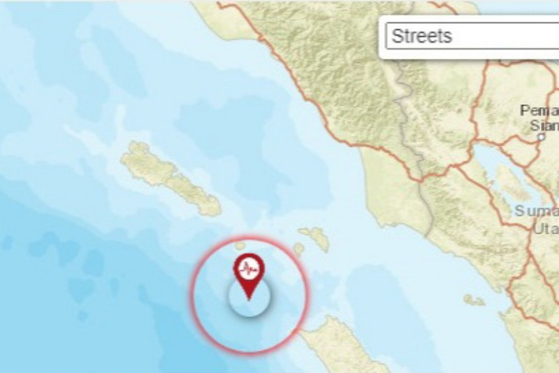 Gempa bumi di Nias. (Foto: BMKG)