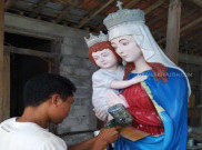  Jelang Perayaan Natal, Patung Bunda Maria Karya Perajin Sukoharjo Mulai Diburu