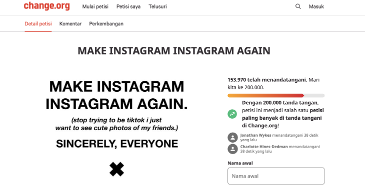 petisi instagram