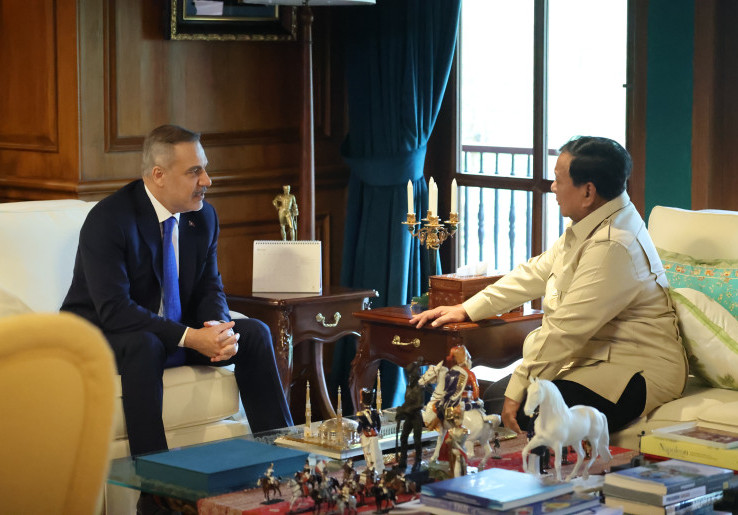 Prabowo dan Menlu Turkiye Bertukar Pandangan Mengenai Situasi Timur Tengah