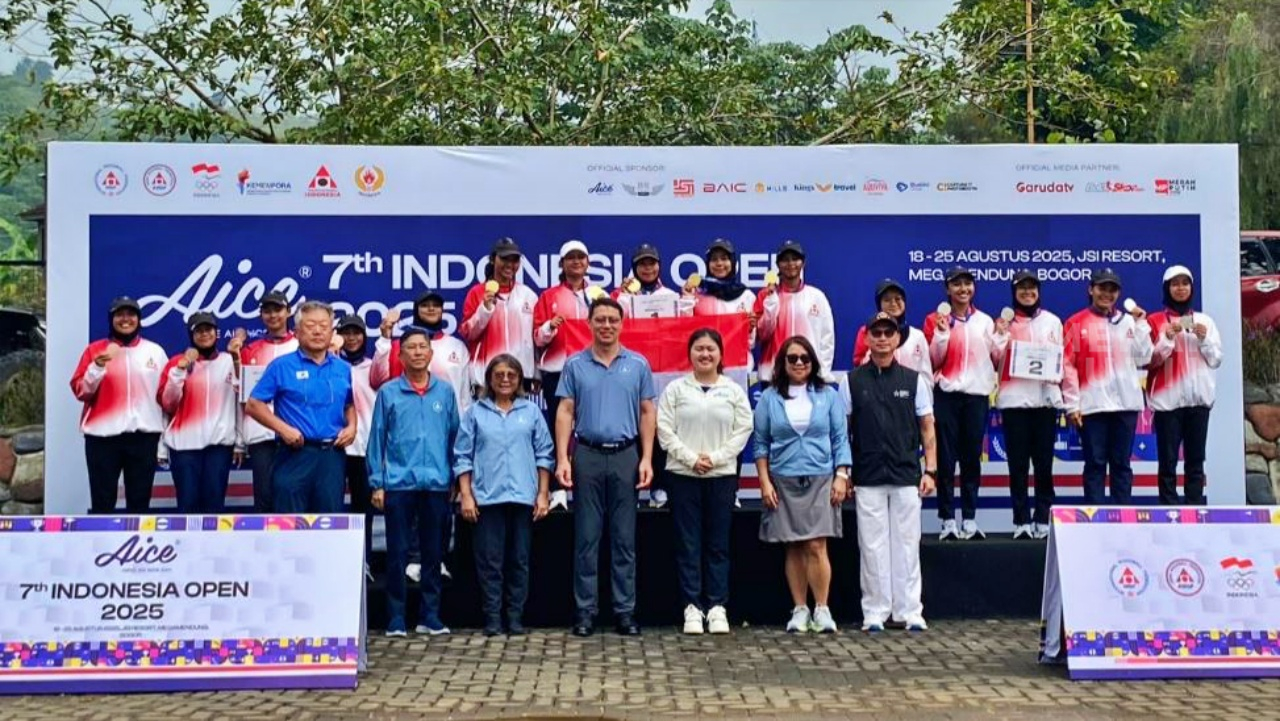 Tim Indonesia Borong Medali di Nomor Stroke Beregu Putri Aice 7th Indonesia Open Woodball 2025