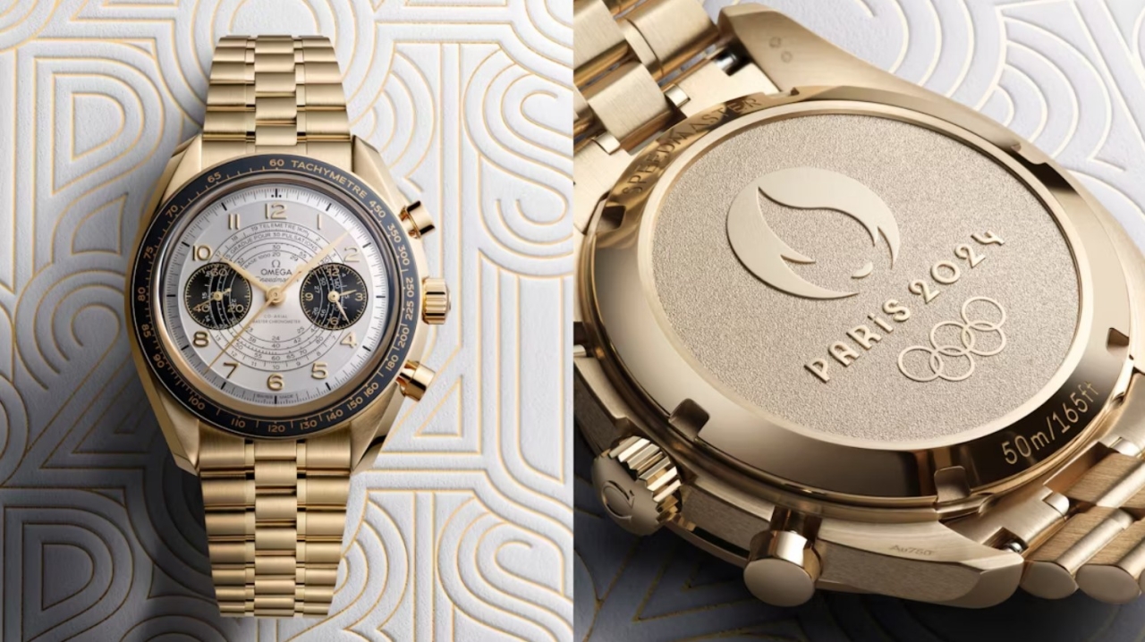 Jelang Olimpiade Paris 2024, Omega Rilis Speedmaster Berbalut Moonshine Gold