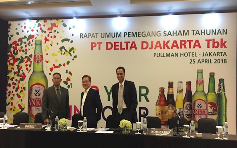 Rapat umum pemegang saham tahunan PT Delta Djakarta Tbk produsen bir (Foto: deltadjakarta)