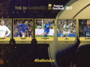 Inilah Daftar Lengkap Nominasi Ballon d'Or 2017