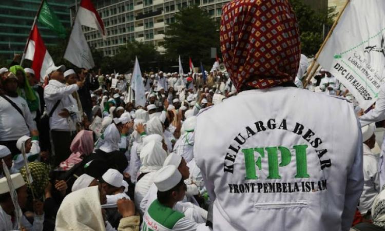 Massa FPI dalam sebuah aksi di Jakarta