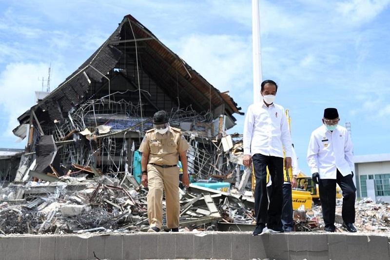 Jokowi tinjau Sulbar. (Foto: Sekretariat Presiden)