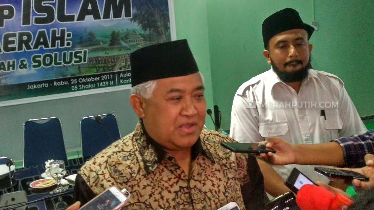  Ketua Dewan Pertimbangan Majelis Ulama Indonesia (MUI) Din Syamsuddin  (MP/Fadhli)