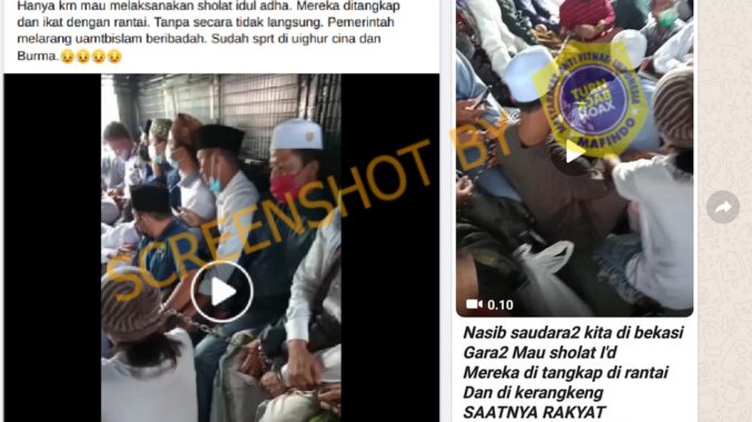 Tangkapan layar hoaks. (Foto: Antara)