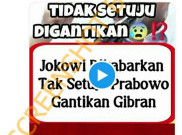 [HOAKS atau FAKTA]: Jokowi Tak Setuju Prabowo Ganti Gibran dari Cawapres