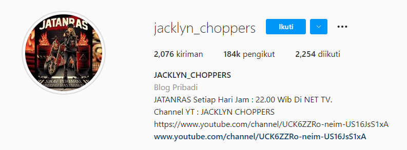 Tangkapan layar instagram Aiptu Jakaria (@jacklyn_choppers)