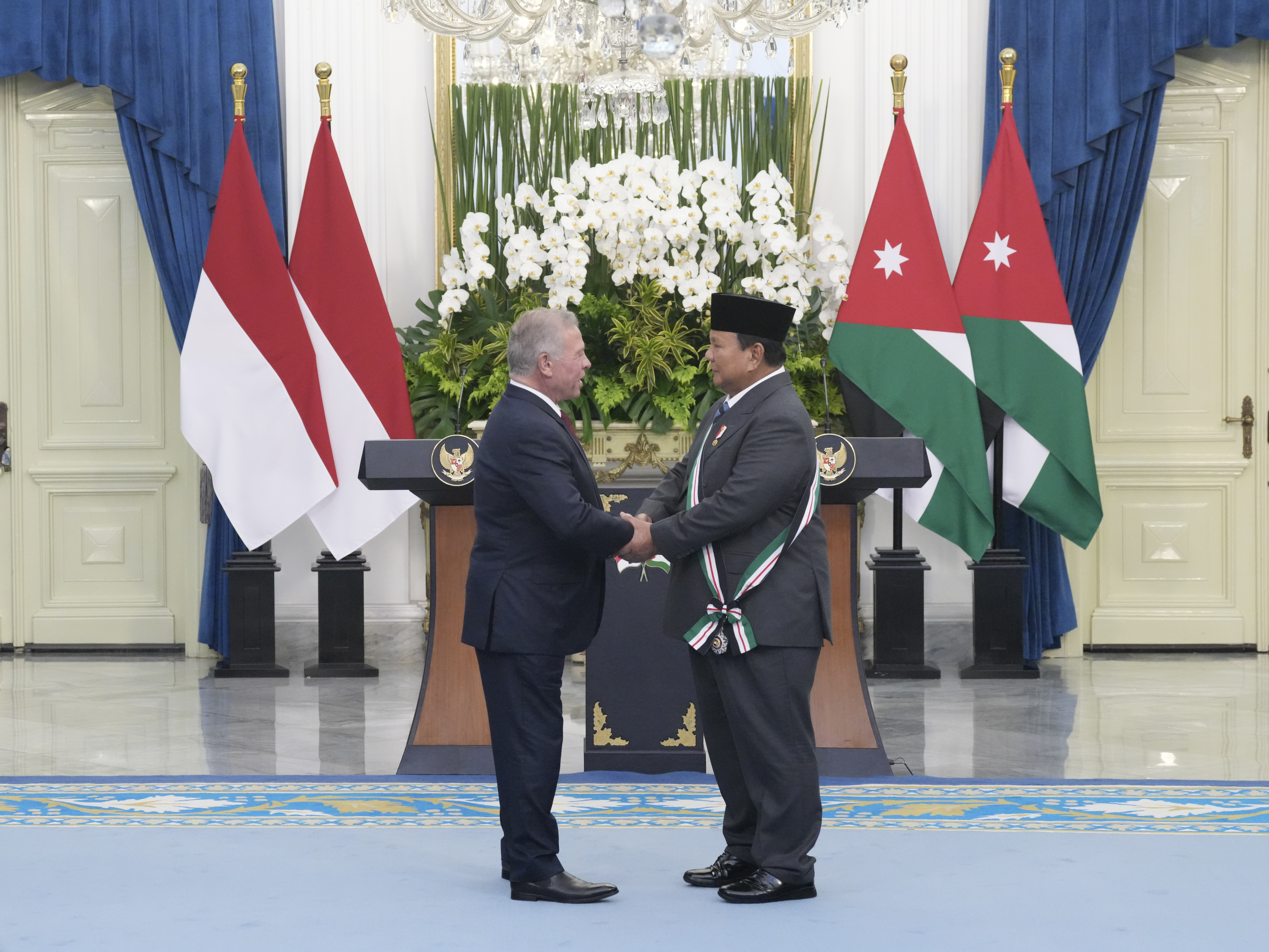 Momen Akrab Presiden Prabowo Subianto Terima Raja Kerajaan Yordania Hasyimiah Abdullah II 