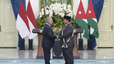 Momen Akrab Presiden Prabowo Subianto Terima Raja Kerajaan Yordania Hasyimiah Abdullah II 