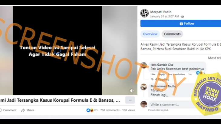 [HOAKS atau FAKTA]: Heru Budi Serahkan Bukti Akurat Korupsi Formula E ke KPK