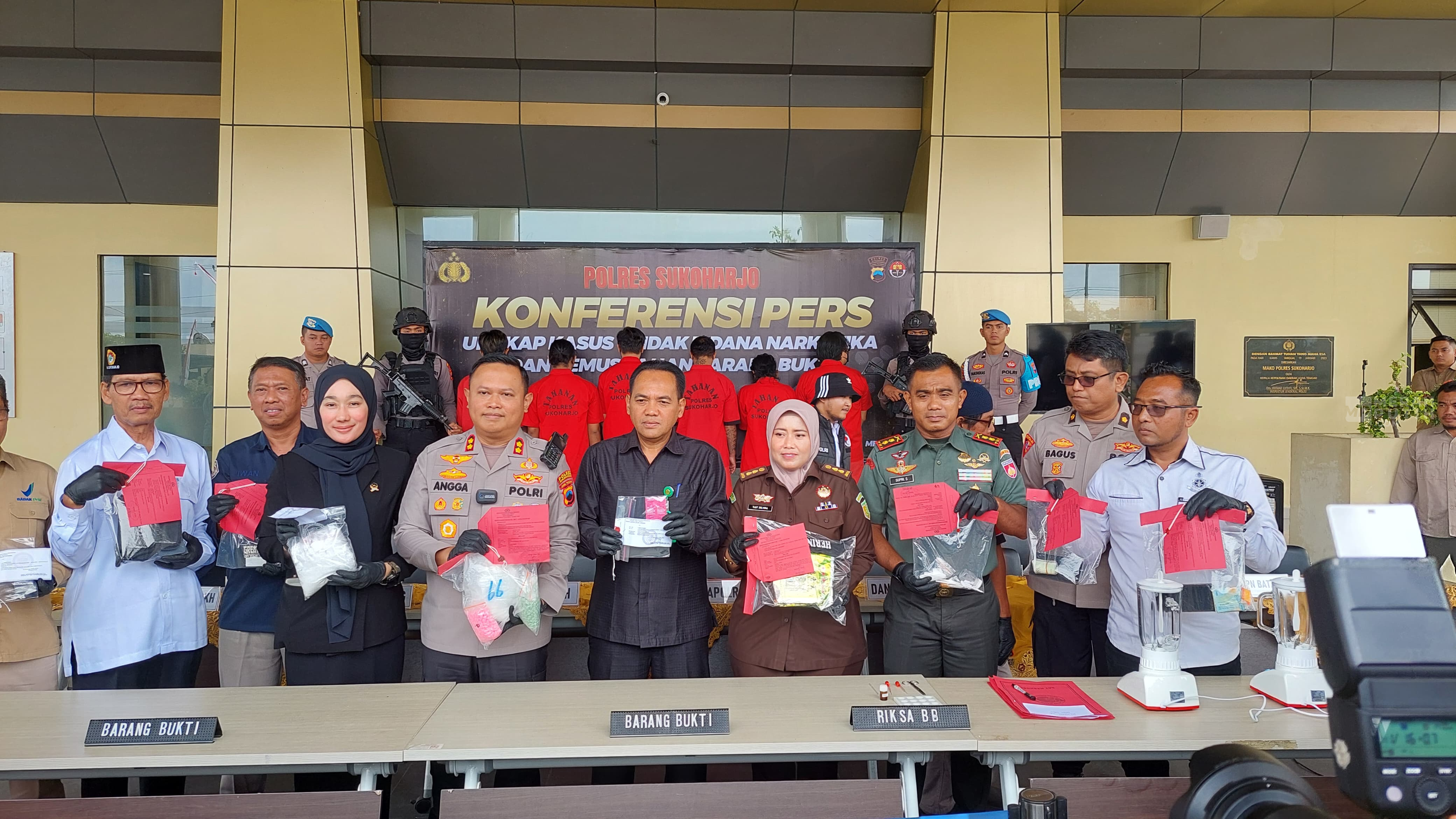 Polres Sukoharjo Gagalkan Peredaran 1 Kg Sabu, Tangkap 6 Pengedar Jaringan Antarwilayah