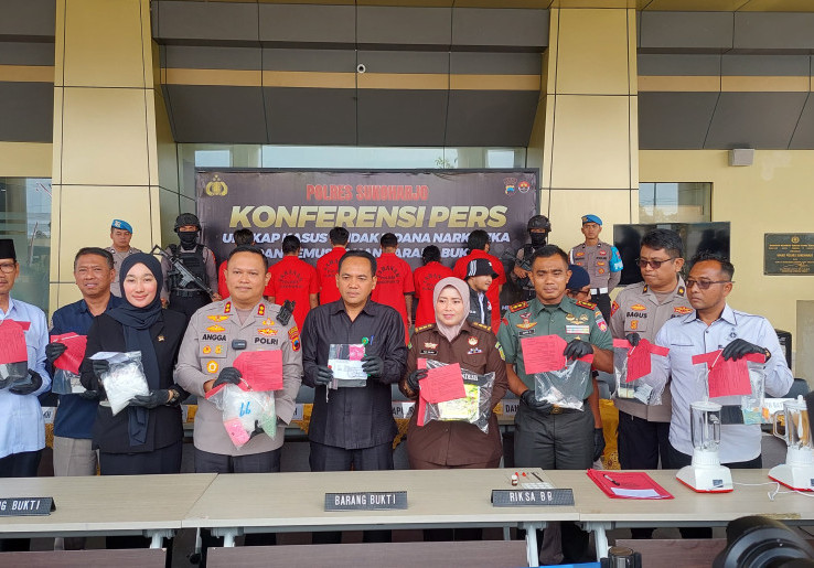 Polres Sukoharjo Gagalkan Peredaran 1 Kg Sabu, Tangkap 6 Pengedar Jaringan Antarwilayah
