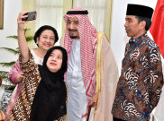 Ketika Puan dan Megawati Berfoto Wefie dengan Raja Salman
