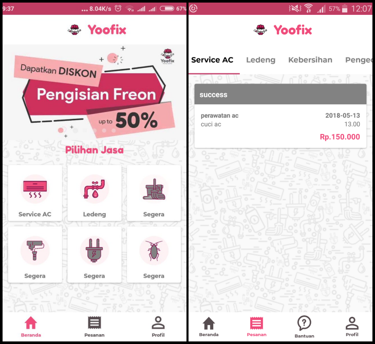 Aplikasi Yoofix bisa di unduh di Google Play atau Apple store (Sumber: Yoofix)