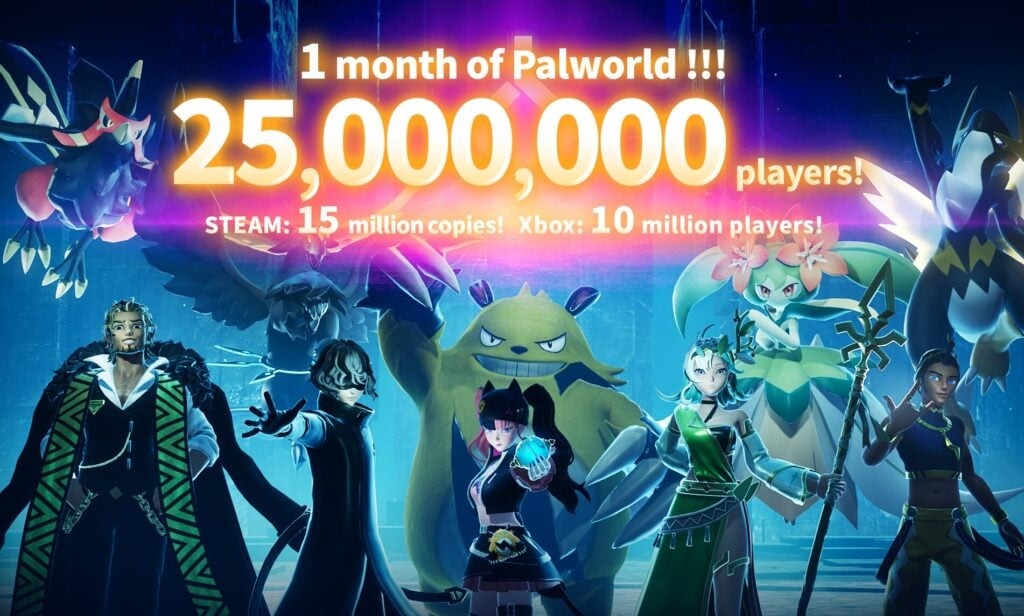 'Palworld' Early Access Sukses dan Dimainkan oleh 25 Juta Pemain