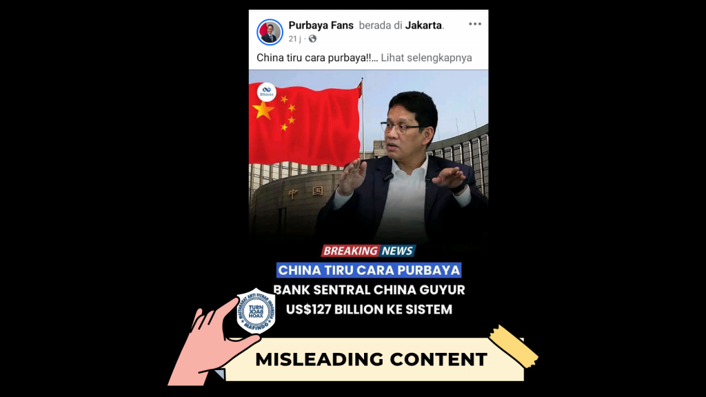 [HOAKS atau FAKTA]: Cara Menkeu Purbaya Guyur Dana ke Perbankan untuk Bantu Kredit Rakyat Rupanya Ditiru China