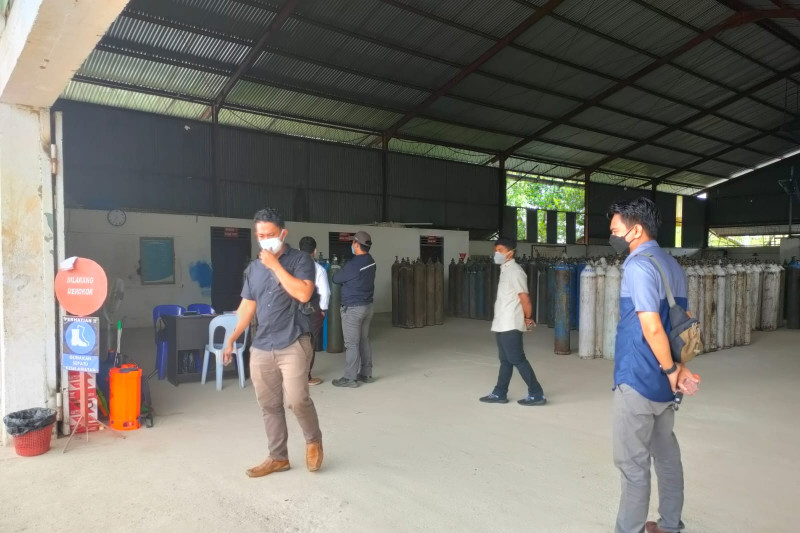 Pabrik pengisian tabung oksigen di Juata Laut, Tarakan, Kalimantan Utara. ANTARA/HO-KSP.