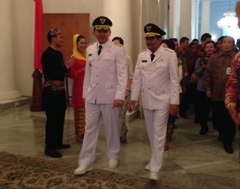 Ahok Resmi Lantik Djarot Dihadapan Megawati