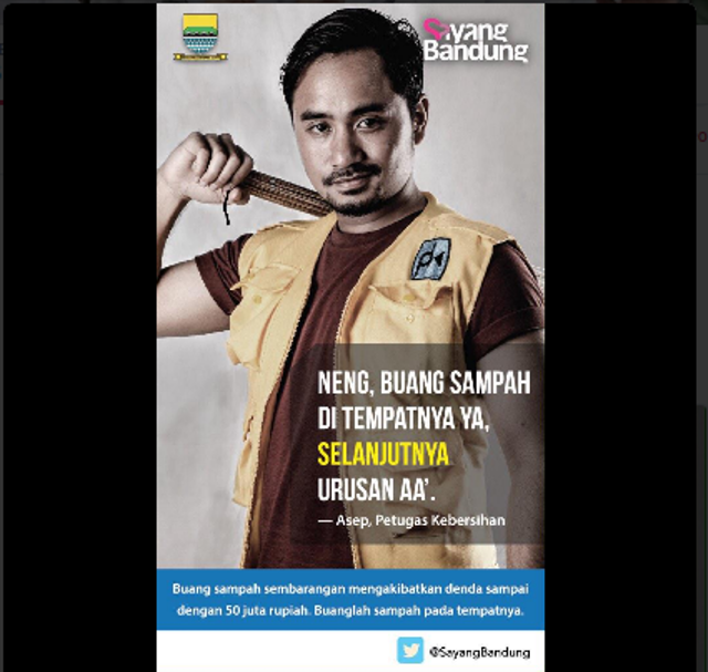 Kang Asep, Petugas Kebersihan Ganteng dari Bandung