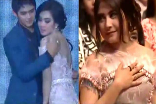 Prilly Shock, Aliando Peluk Syahrini Di SCTV Award