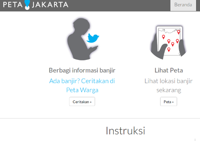 Segala Aktivitas Jakarta Terpantau di PetaJakarta.Org